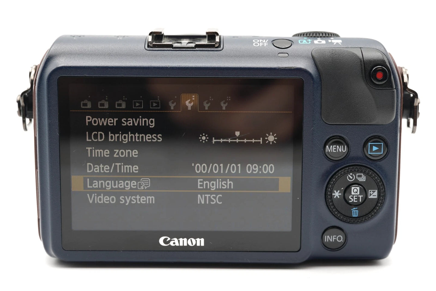 Canon EOS M Bay blue Digital Camera w 18-55mm lens #010