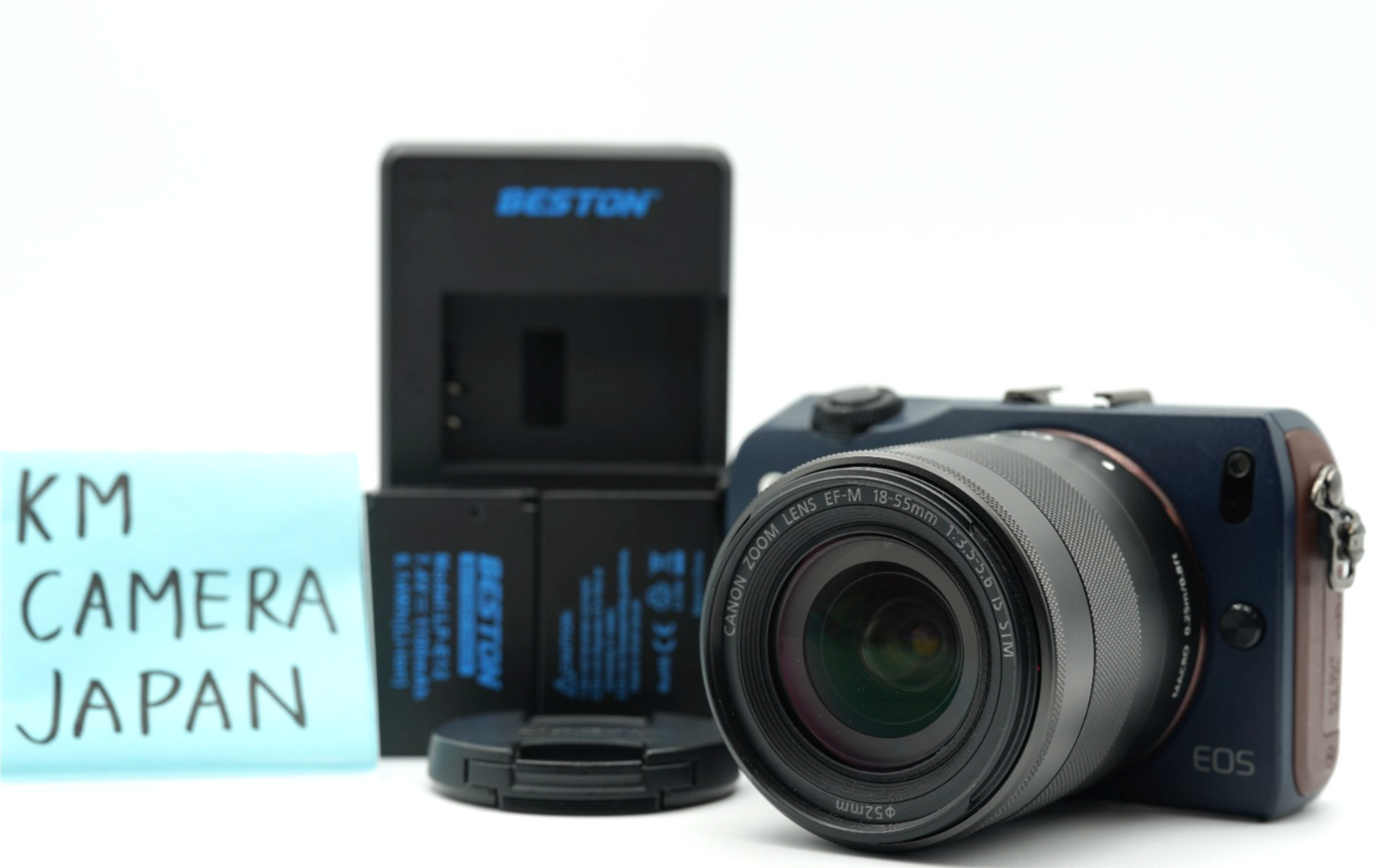 Canon EOS M Bay blue Digital Camera w 18-55mm lens #010