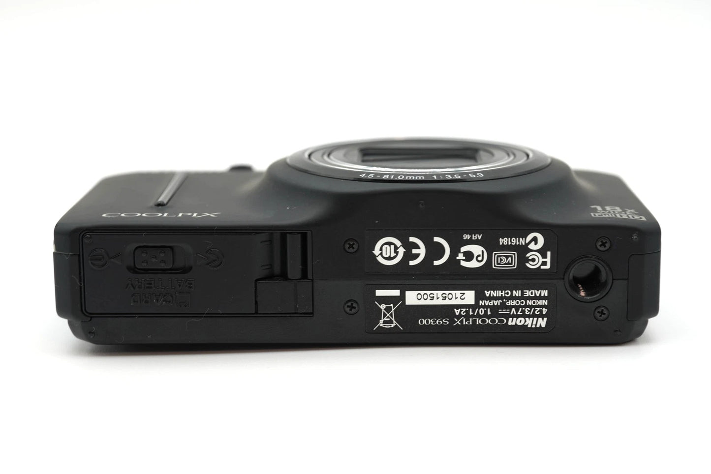 Nikon Coolpix S9300 Black 16.0MP Digital Camera zoom lens #006