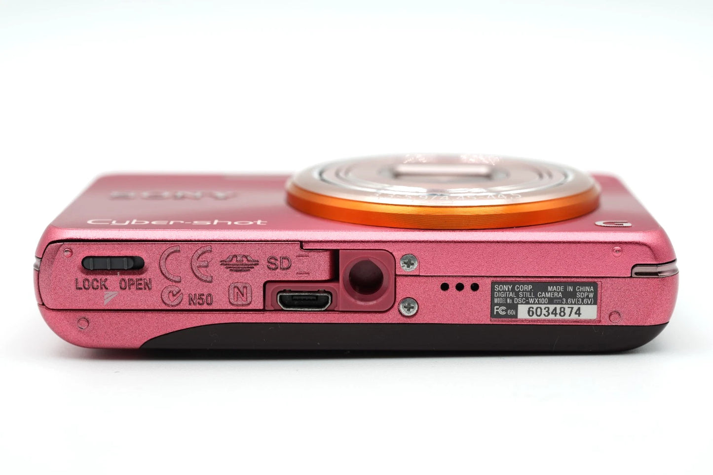 Sony Cyber Shot DSC-WX100 Pink Compact Digital Camera lens #003
