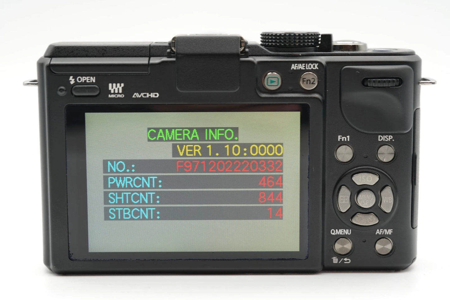 Panasonic LUMIX DMC-GX1 Digital Camera [SC 844] w lens #010