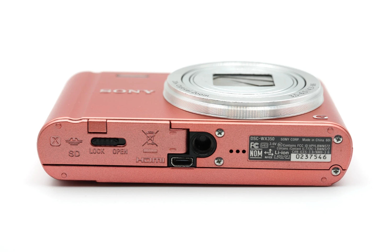 Sony Cyber-shot DSC-WX350 Compact Digital Camera Pink #002