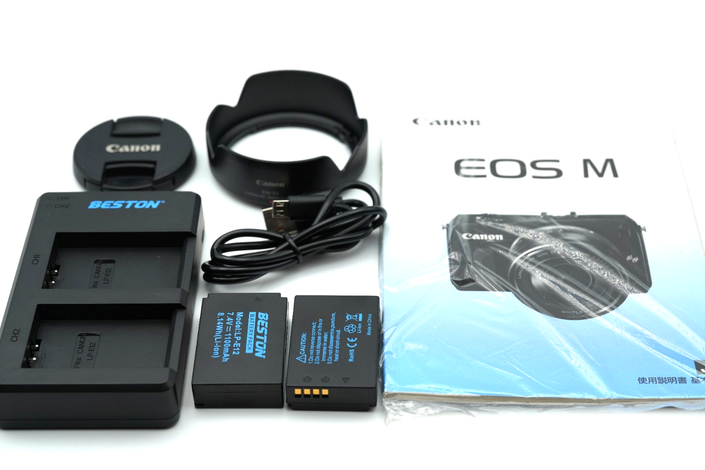 Canon EOS M Bay blue Digital Camera w 18-55mm lens #010