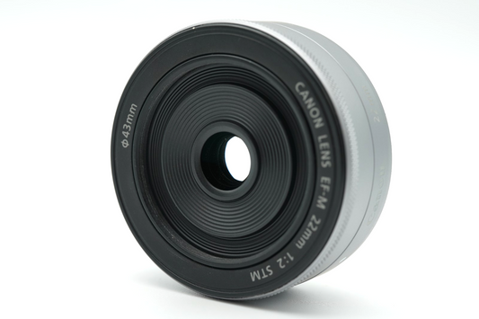 Canon EF-M 22mm F/2 STM AF Lens silver EOS EF-M Mount camera #004