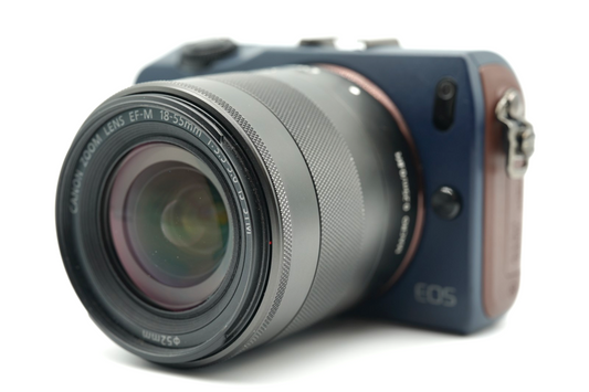 Canon EOS M Bay blue Digital Camera w 18-55mm lens #010