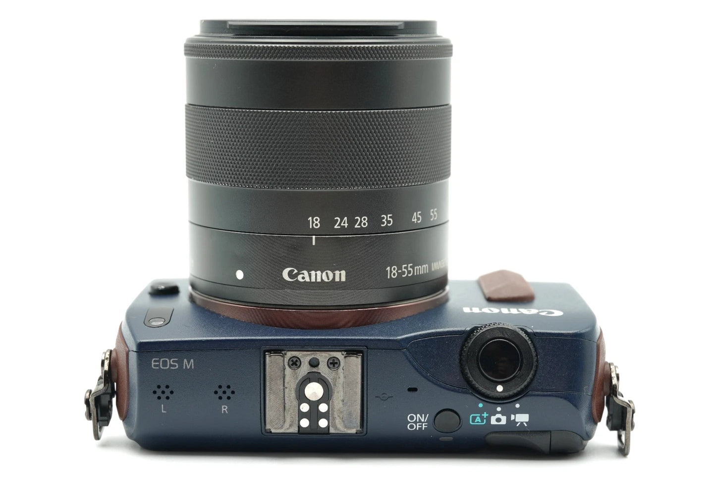 Canon EOS M Bay blue Digital Camera w 18-55mm lens #010