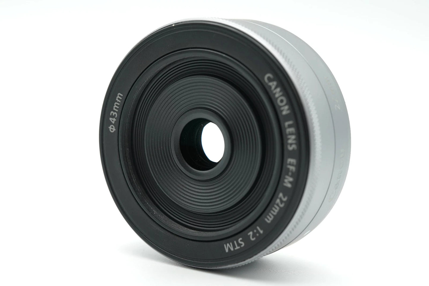 Canon EF-M 22mm F/2 STM AF Lens silver EOS EF-M Mount camera #004